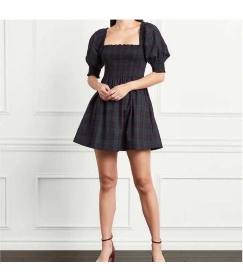 Hill House Home The Athena Nap Plaid Dress Size S